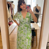 Robe maxi cache-cœur à imprimé floral Denise - Pastel - FABIENNE CHAPOT
