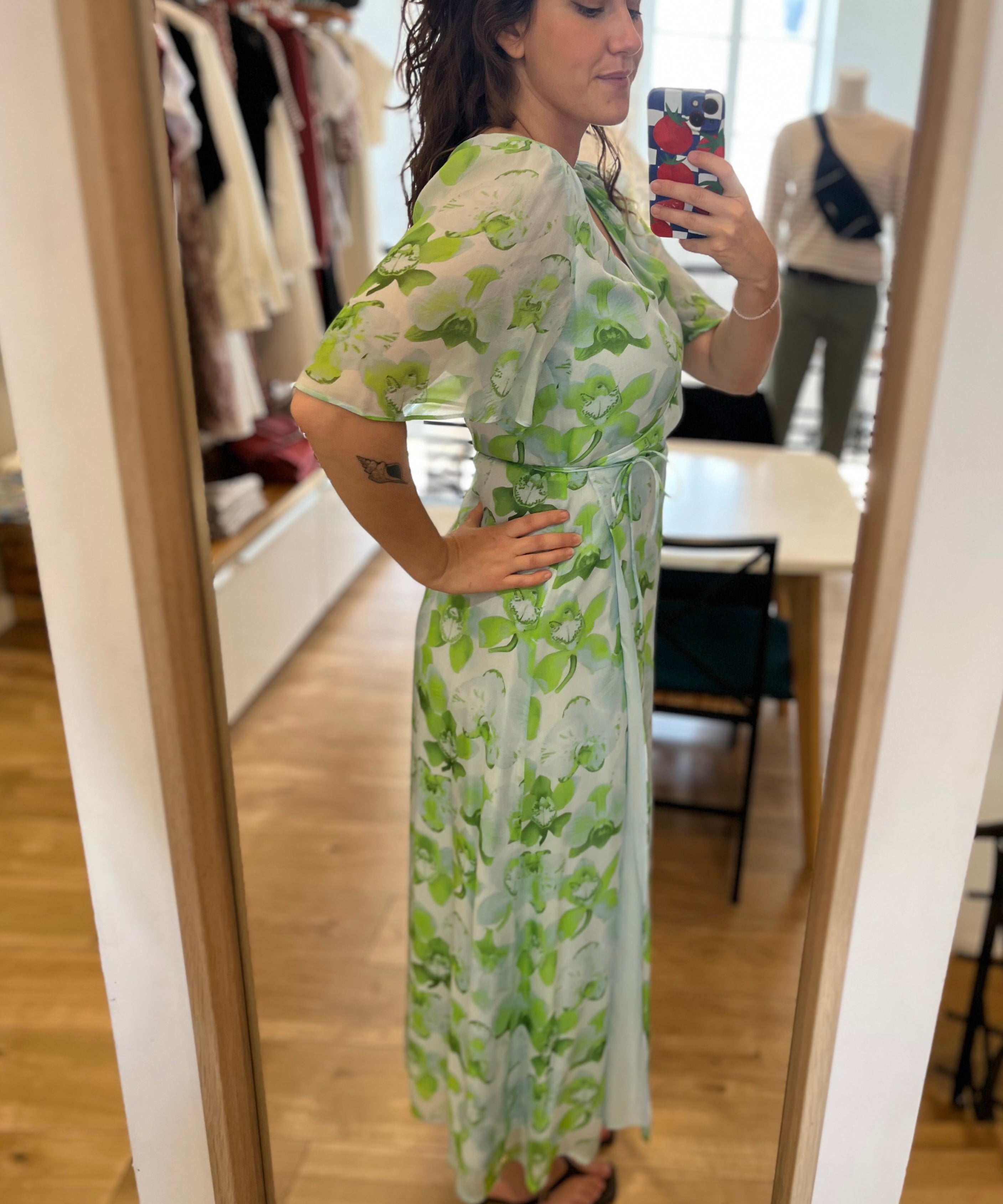 Robe maxi cache-cœur à imprimé floral Denise - Pastel - FABIENNE CHAPOT