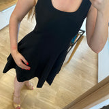 Robe courte patineuse col évasé Cuba - Noir - SUNCOO FEMME