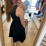 Robe courte patineuse col évasé Cuba - Noir - SUNCOO FEMME