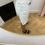 Bermuda ceinture semi-élastiquée Sintamid - Blanc - TBS FEMME