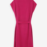 Robe courte fluide col V ceinturée Marilou - Pivoine - GRACE & MILA