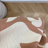 Robe longue portefeuille sans manches imprimé géographique Velline - Moka - GRACE & MILA