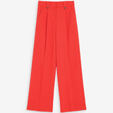 Pantalon de tailleur droit à plis taille mi-haute Pierre - Sanguine - GRACE & MILA