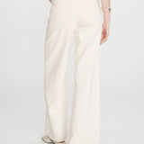 Jean large taille haute ceinture tressée Jaden - Ecru - GRACE & MILA