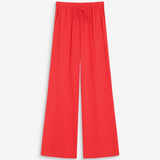 Pantalon large en lin taille haute élastiquée Raven - Sanguine - GRACE & MILA