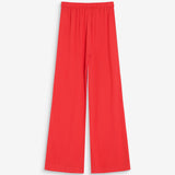 Pantalon large en lin taille haute élastiquée Raven - Sanguine - GRACE & MILA