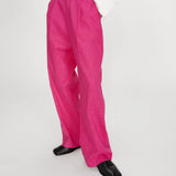 Pantalon de tailleur large à plis - Fushia - GRACE & MILA