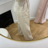 Pantalon de tailleur à plis Vanelis - Sable - GRACE & MILA