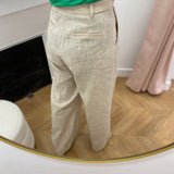 Pantalon de tailleur à plis Vanelis - Sable - GRACE & MILA