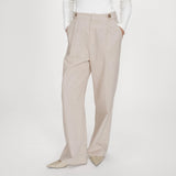 Pantalon de tailleur à plis Vanelis - Sable - GRACE & MILA