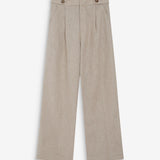 Pantalon de tailleur à plis Vanelis - Sable - GRACE & MILA