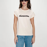 T-shirt manches courtes à message imprimé Vico - Chocolat - GRACE & MILA