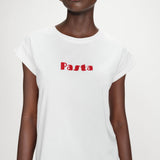 T-shirt manches courtes à message imprimé Vico - Rouge - GRACE & MILA