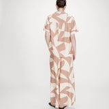Chemise à manches courtes imprimé graphique Veil - Mocha - GRACE & MILA