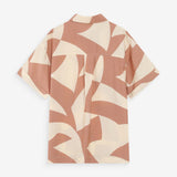 Chemise à manches courtes imprimé graphique Veil - Mocha - GRACE & MILA