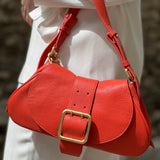 Sac à bandoulière en cuir Chapot - Tangerine - FABIENNE CHAPOT