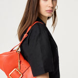 Sac à bandoulière en cuir Chapot - Tangerine - FABIENNE CHAPOT