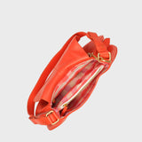 Sac à bandoulière en cuir Chapot - Tangerine - FABIENNE CHAPOT