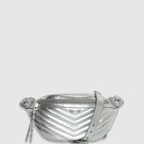 Sac banane en cuir matelassé B395049 - Argenté - IKKS BAGS