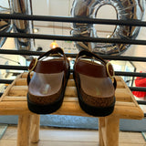 Sandales à bride en T en cuir Gwen - Marron - BARBOUR FEMME