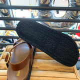 Sandales à bride en T en cuir Gwen - Marron - BARBOUR FEMME