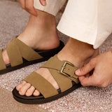 Sandales à doubles brides croisées et boucle Paraty - Sibérie - BOBBIES HOMME