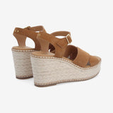 Sandales compensées à brides cheville Mina - Marron - SCHMOOVE WOMEN