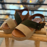 Sandales compensées en cuir légères 718 - Multicolore - EVA FRUTOS