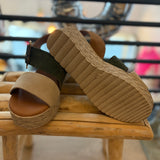 Sandales compensées en cuir légères 718 - Multicolore - EVA FRUTOS