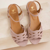 Sandales plates élégantes à brides croisées Ellis - Nude rosé - BOBBIES FEMME