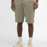 Short chino en coton twill délavé - Vert laurier - BARBOUR HOMME