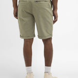 Short chino en coton twill délavé - Vert laurier - BARBOUR HOMME