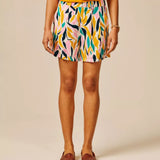 Short d'été fluide imprimé tropical Onley - Rose - SUN VALLEY FEMME