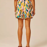 Short d'été fluide imprimé tropical Onley - Rose - SUN VALLEY FEMME