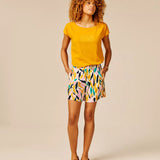 Short d'été fluide imprimé tropical Onley - Rose - SUN VALLEY FEMME