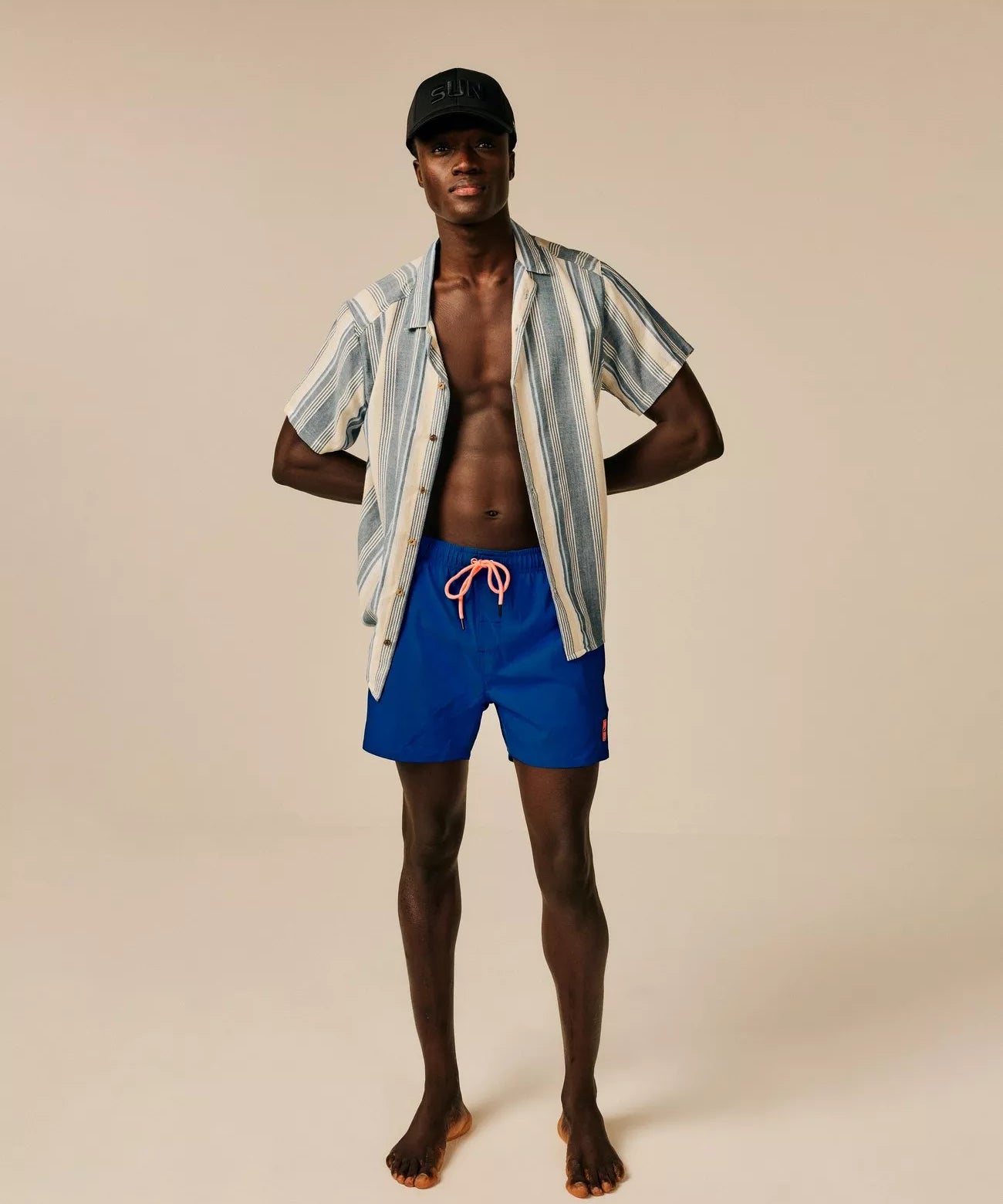 Short de bain bicolore Xala - Bleu - SUN VALLEY HOMME