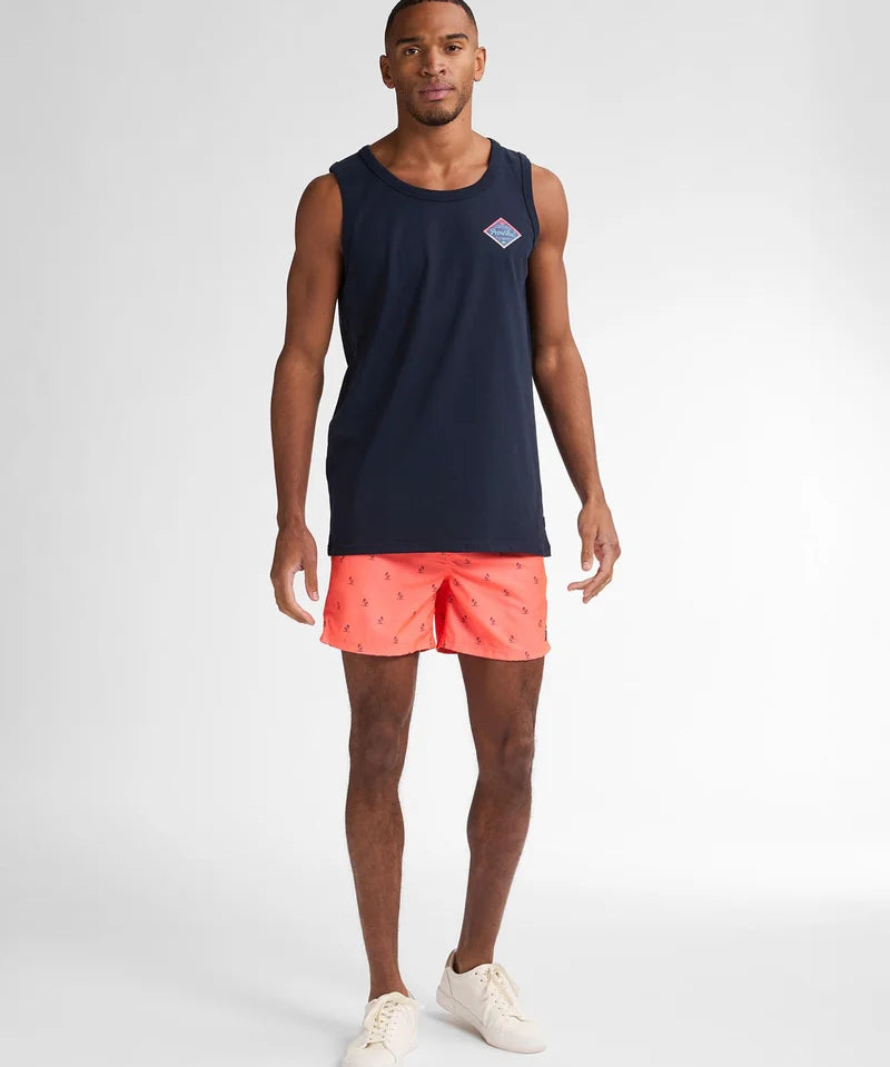 Short de bain imprimé intégral - Corail - PETROL INDUSTRIES HOMME