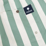 Short de bain rayé Mimizan - Ecru & Vert - FAGUO HOMME