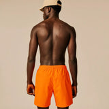 Short de bain stretch uni Xerti - Orange - SUN VALLEY HOMME