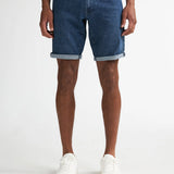 Short en jean coupe droite stretch Bassano - Dark faded - PETROL INDUSTRIES HOMME