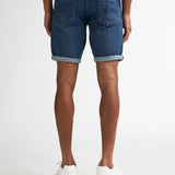 Short en jean coupe droite stretch Bassano - Dark faded - PETROL INDUSTRIES HOMME