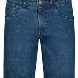 Short en jean coupe droite stretch Bassano - Dark faded - PETROL INDUSTRIES HOMME