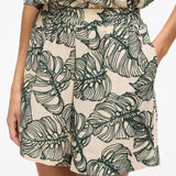 Short taille haute évasé à motif brodés all-over Viflura - Birch - VILA