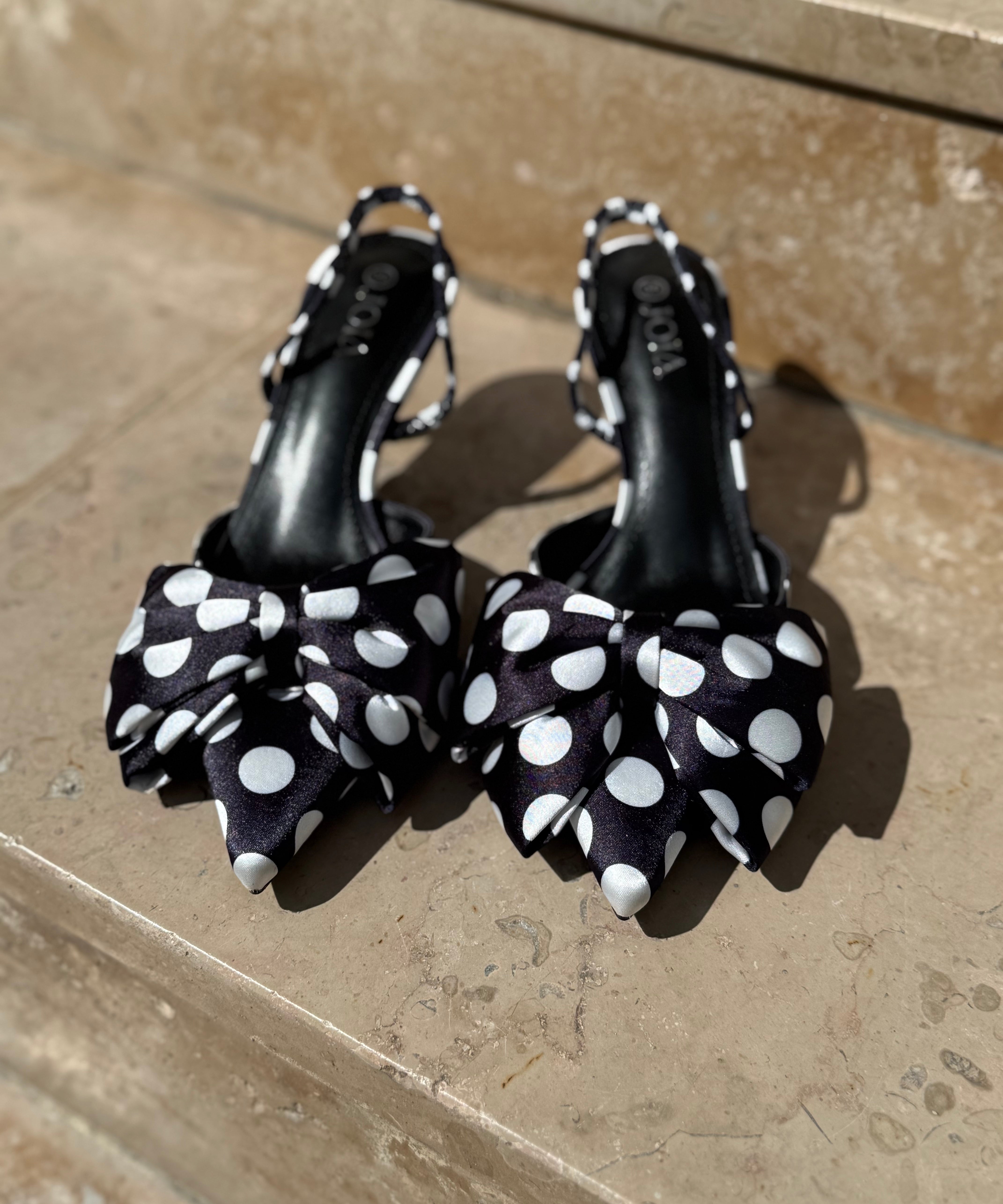 Slingback à nœuds à pois - LORA face
