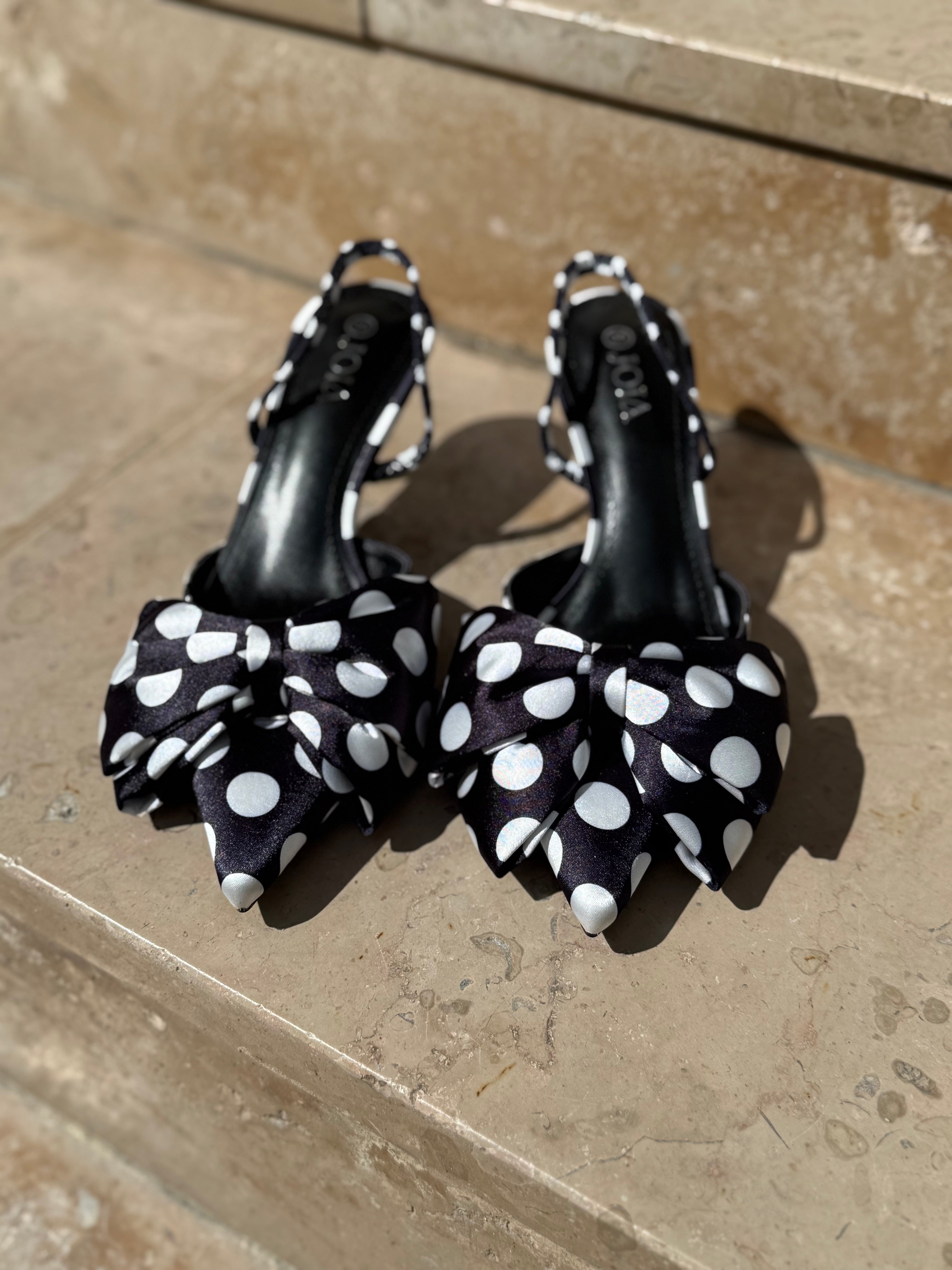 Slingback à nœuds à pois - LORA face