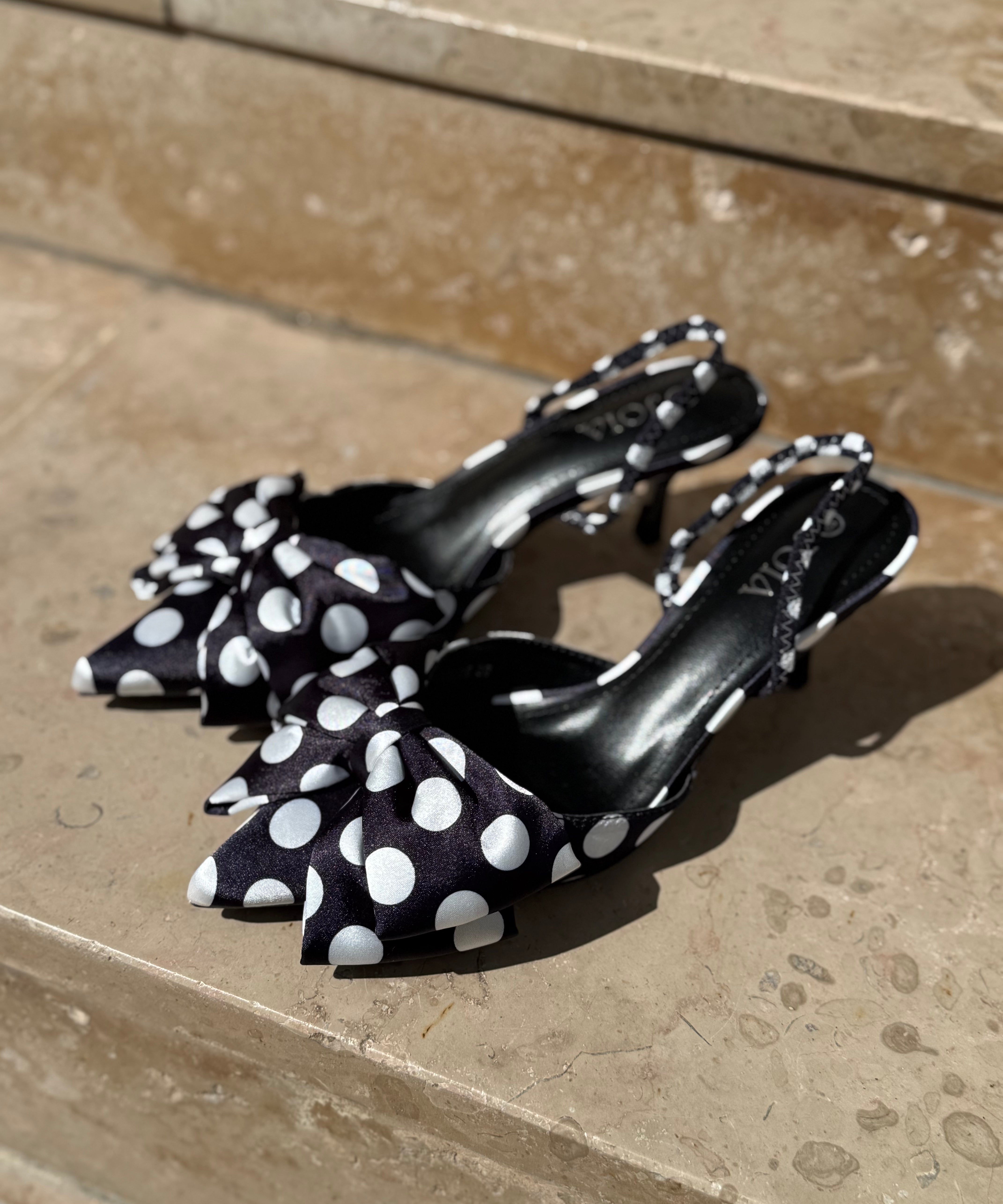 Slingback à nœuds à pois - LORA ioncliné