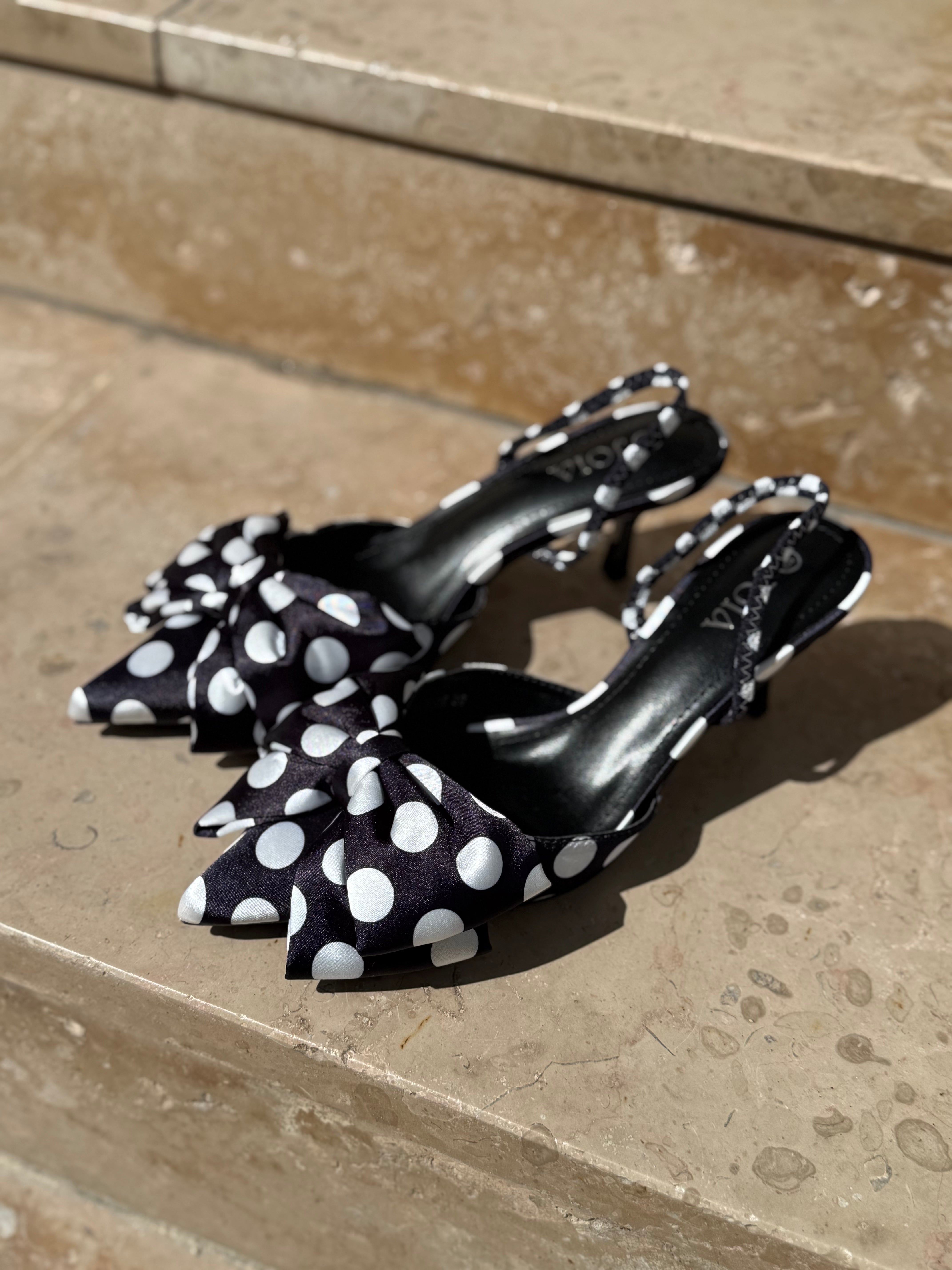 Slingback à nœuds à pois - LORA ioncliné