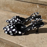Slingback à nœuds à pois - LORA incliné
