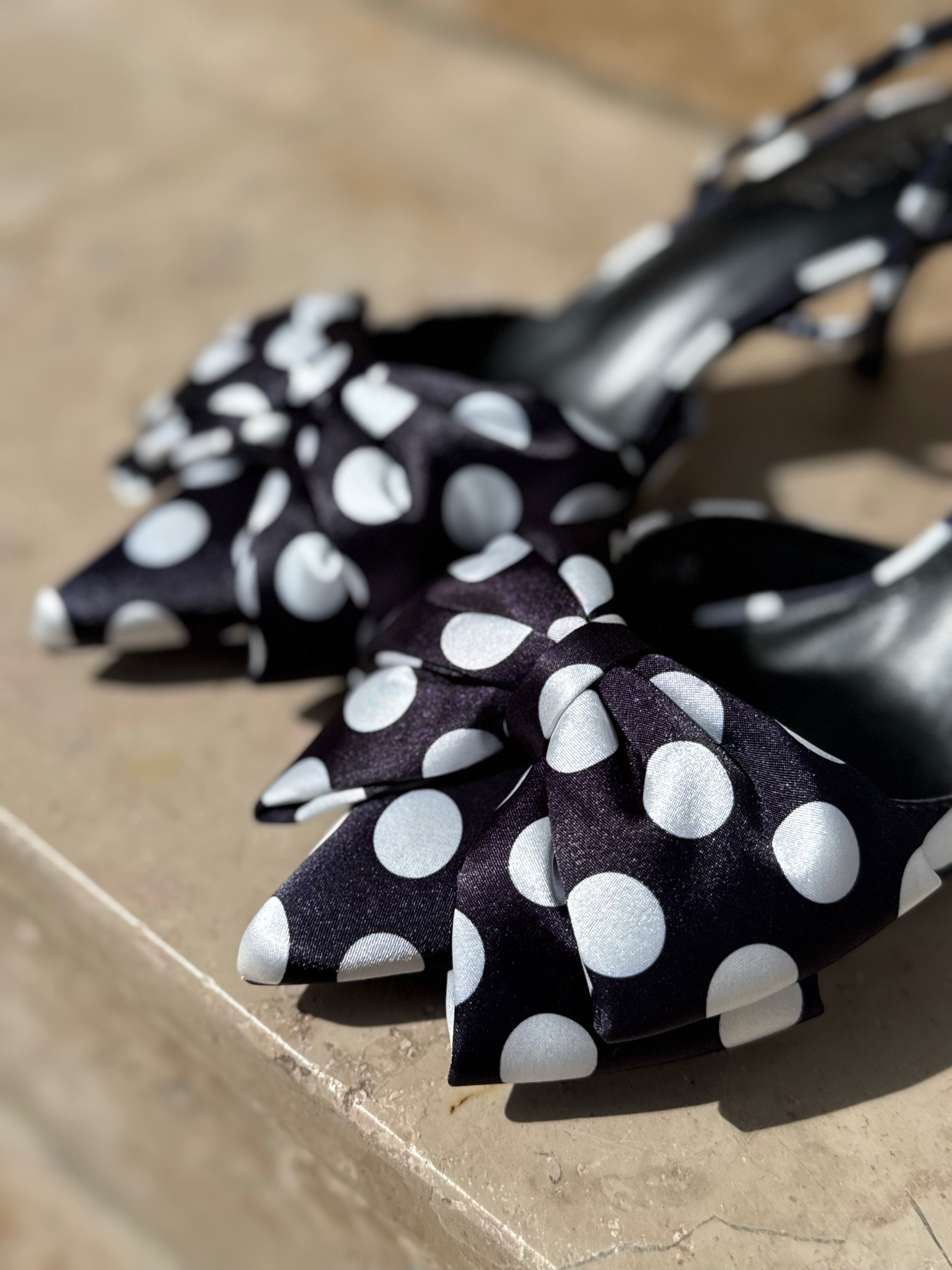 Slingback à nœuds à pois - LORA détails